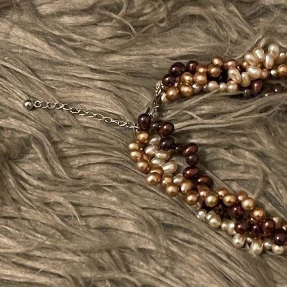 Multi-Strand Twisted Pearl Necklace - Picture 3 of 3